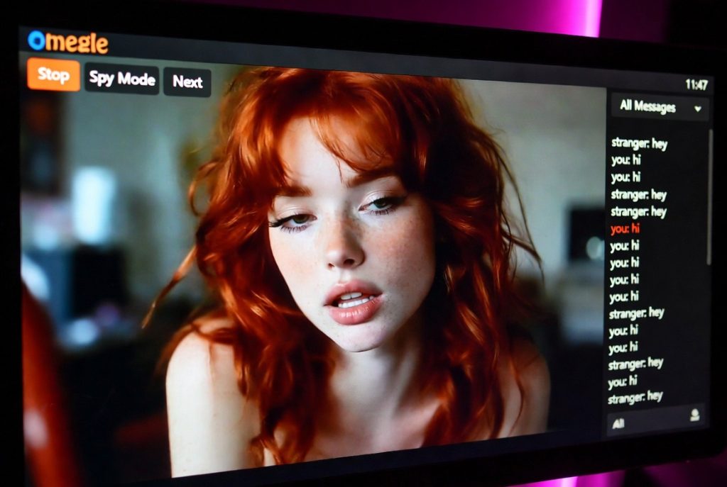 redhead pale skin freckles omegle leaks 2026